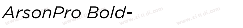 ArsonPro Bold字体转换